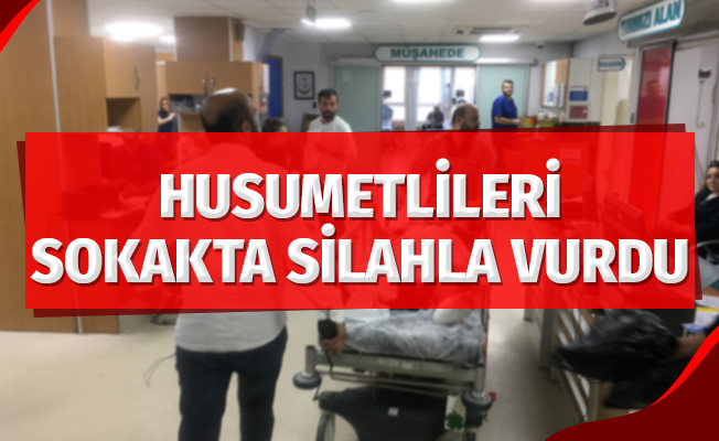 Husumetlileri sokakta silahla vurdu