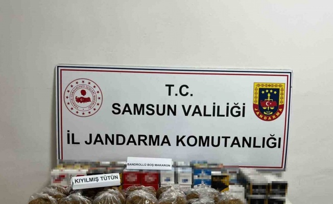 Jandarma tütün mamulleri ele geçirdi