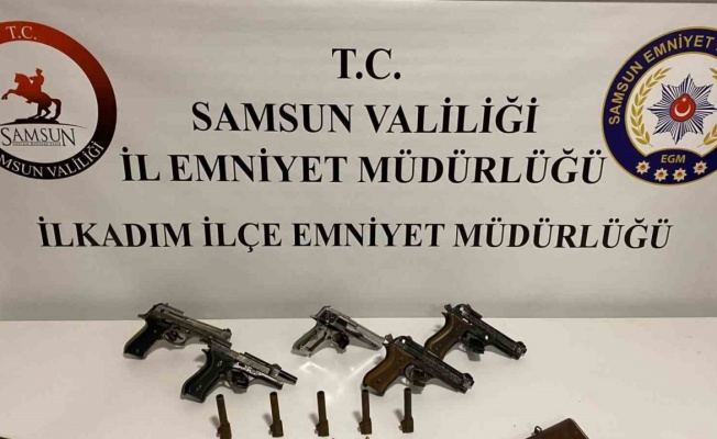 Samsun’da silah ve parçaları ele geçirildi: 1 gözaltı
