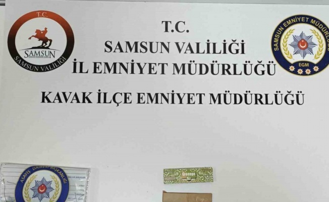 Samsun’da bir kişi uyuşturucuyla yakalandı