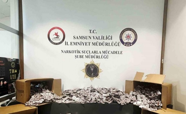 Samsun’da 55 bin 930 sentetik ecza ele geçirildi