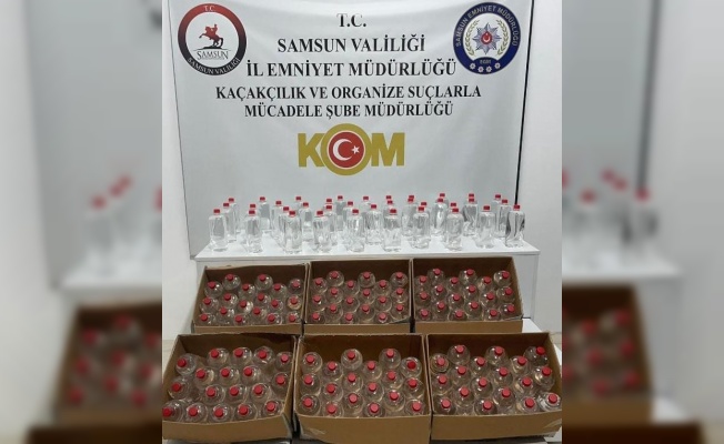 Samsun’da 198 litre etil alkol ele geçirildi