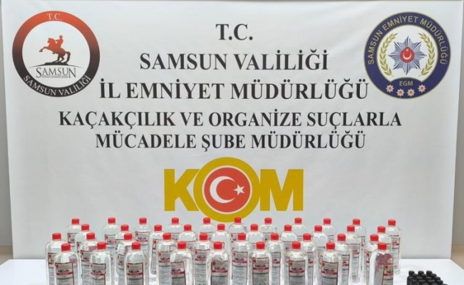 Samsun’da 40 litre etil alkol ele geçirildi