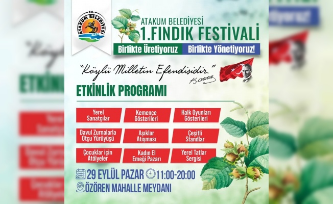 Atakum Belediyesi’nden 1. Fındık Festivali