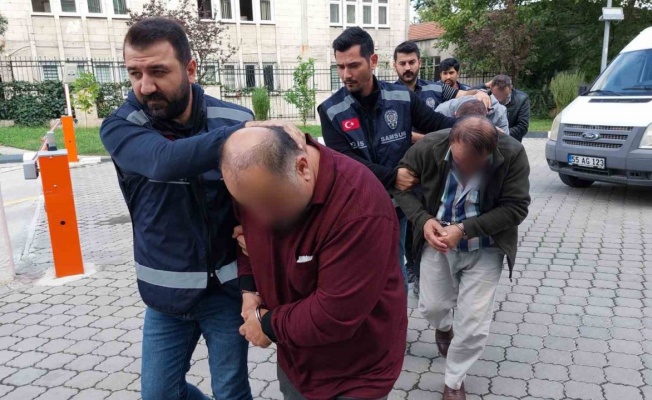 Samsun’da silah operasyonunda gözaltına alınan 4 kişi adliyeye sevk edildi