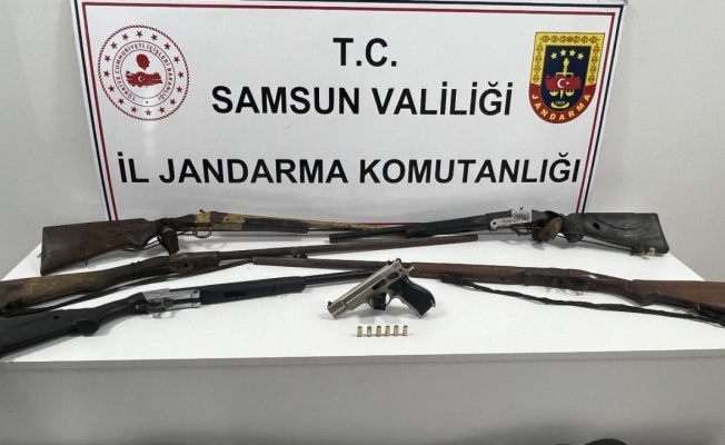 Jandarma 7 ruhsatsız tüfek ele geçirdi