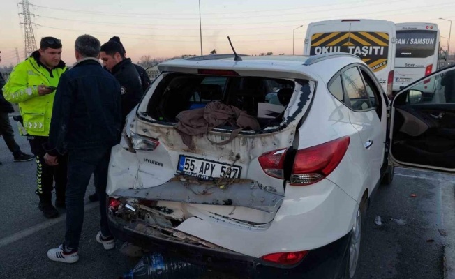 Samsun’da 5 araçlı zincirleme kaza: 2 yaralı