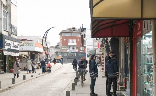 Terme’de kaldırım işgallerinin önüne geçildi