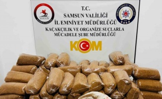 Samsun’da 510 kilo kaçak tütün ele geçirildi